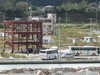 南三陸町防災庁舎跡(観光バスがひっきりなしにやって来ていました。)
